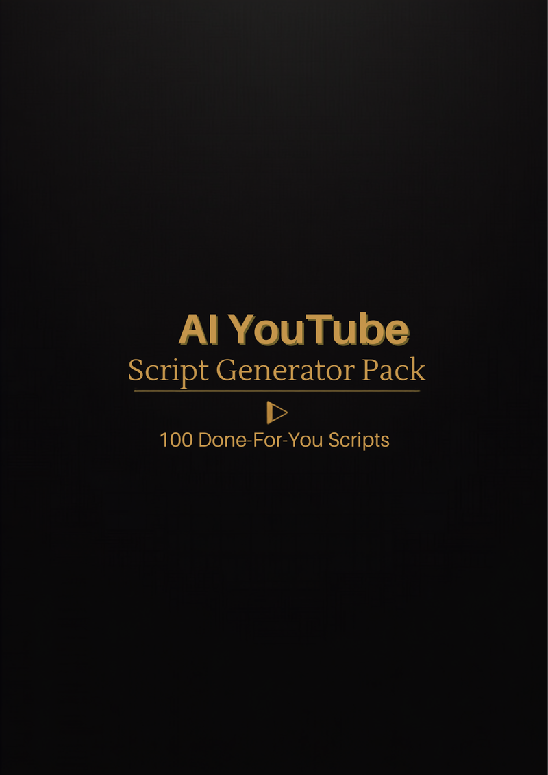 AI YouTube Script Generator Pack — 100 Done-For-You Scripts