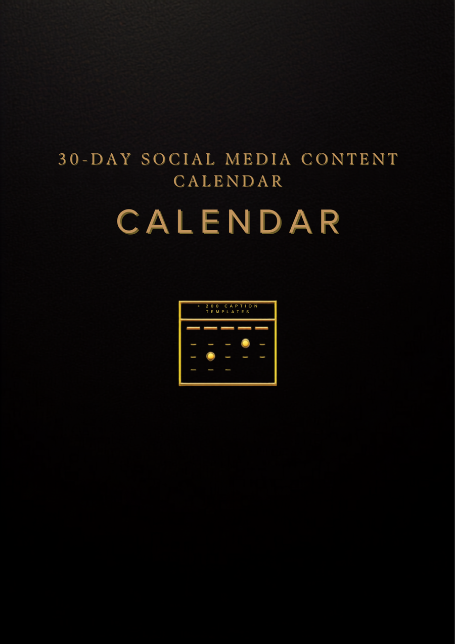 30-Day Social Media Content Calendar - cover